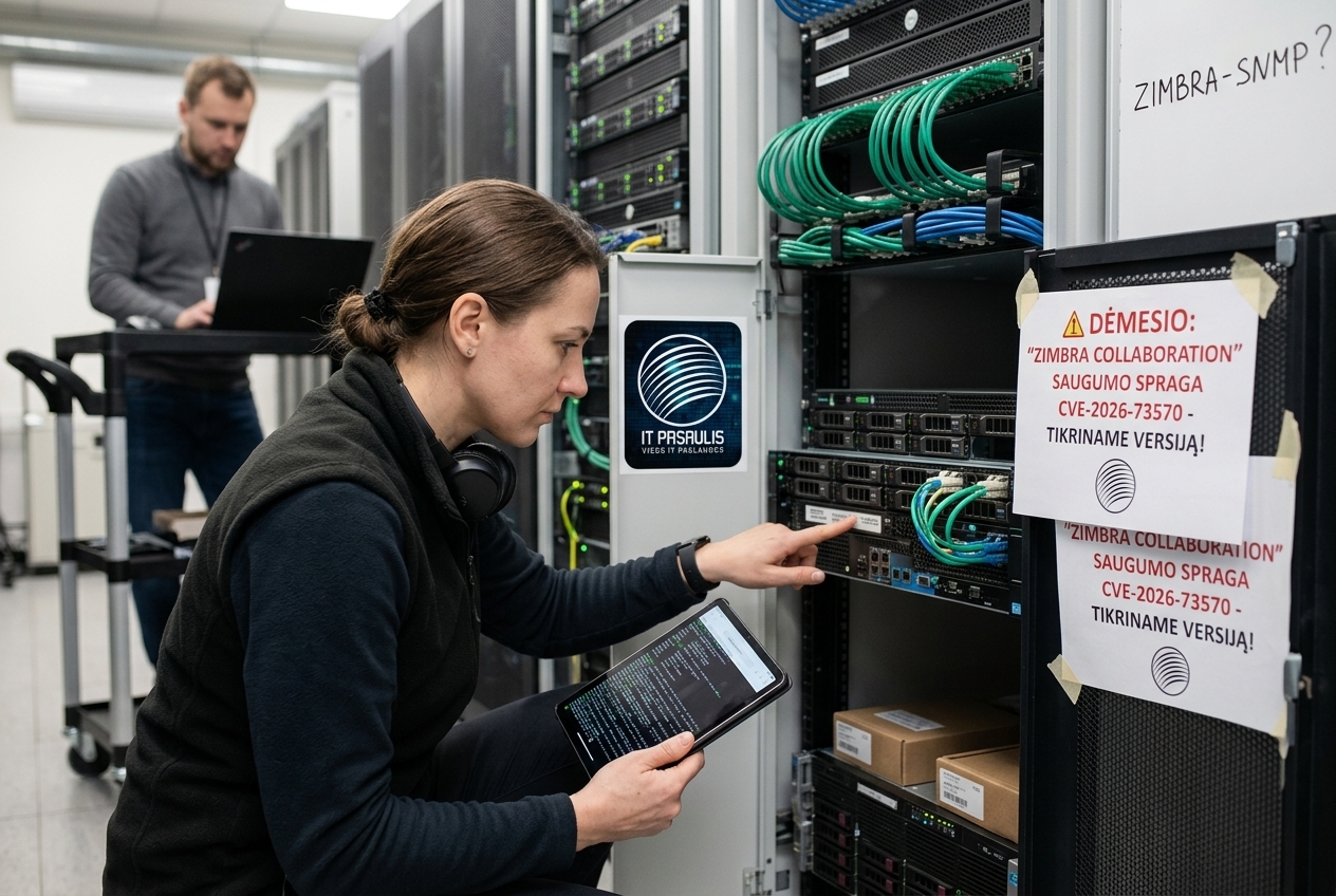 „Zimbra Collaboration“ spraga gali leisti vykdyti komandas pašto serveryje – administratoriams verta patikrinti versiją